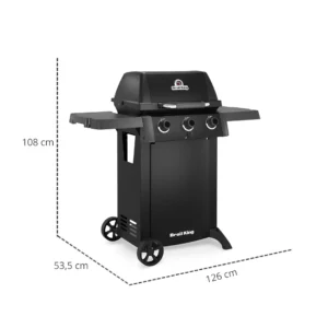 Grill Gazowy Broil King Gem 310 Shadow Black Knight | Kompaktowy Grill na Taras Balkon Ogród, 3 Palniki główne | Wymiary Grilla | Dynamic24 Bielsko-Biała