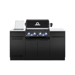 Wyspowa Kuchnia Ogrodowa Zabudowa Grillowa z Grillem Broil King Baron 490 IR Shadow Black Knight (2026) | Palnik na Podczerwień IR, Pełen Zestaw Rożna Obrotowego z Tylnym Palnikiem | Dynamic24 Bielsko-Biała