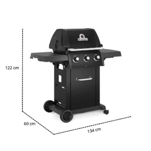 Grill Gazowy Broil King Royal 320 Shadow | Nowa Wytrzymała Farba Black Knight 2026 | 3-palniki | Wymiary | Dynamic24 Bielsko-Biała