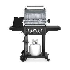 Grill Gazowy Broil King Royal 340 Shadow | Nowa Wytrzymała Farba Black Knight 2026 | 3-palniki główne | Uniwersalna Gazowa Kuchenka Boczna, Pełen Zestaw Rożna Obrotowego z Tylnym Palnikiem | Otwarty Grill | Dynamic24 Bielsko-Biała