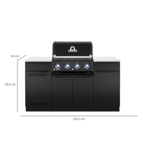 Wyspowa Kuchnia Ogrodowa Zabudowa Grillowa z Grillem Broil King Baron 420 Shadow Black Knight (2026) Wymiary | Dynamic24 Bielsko-Biała