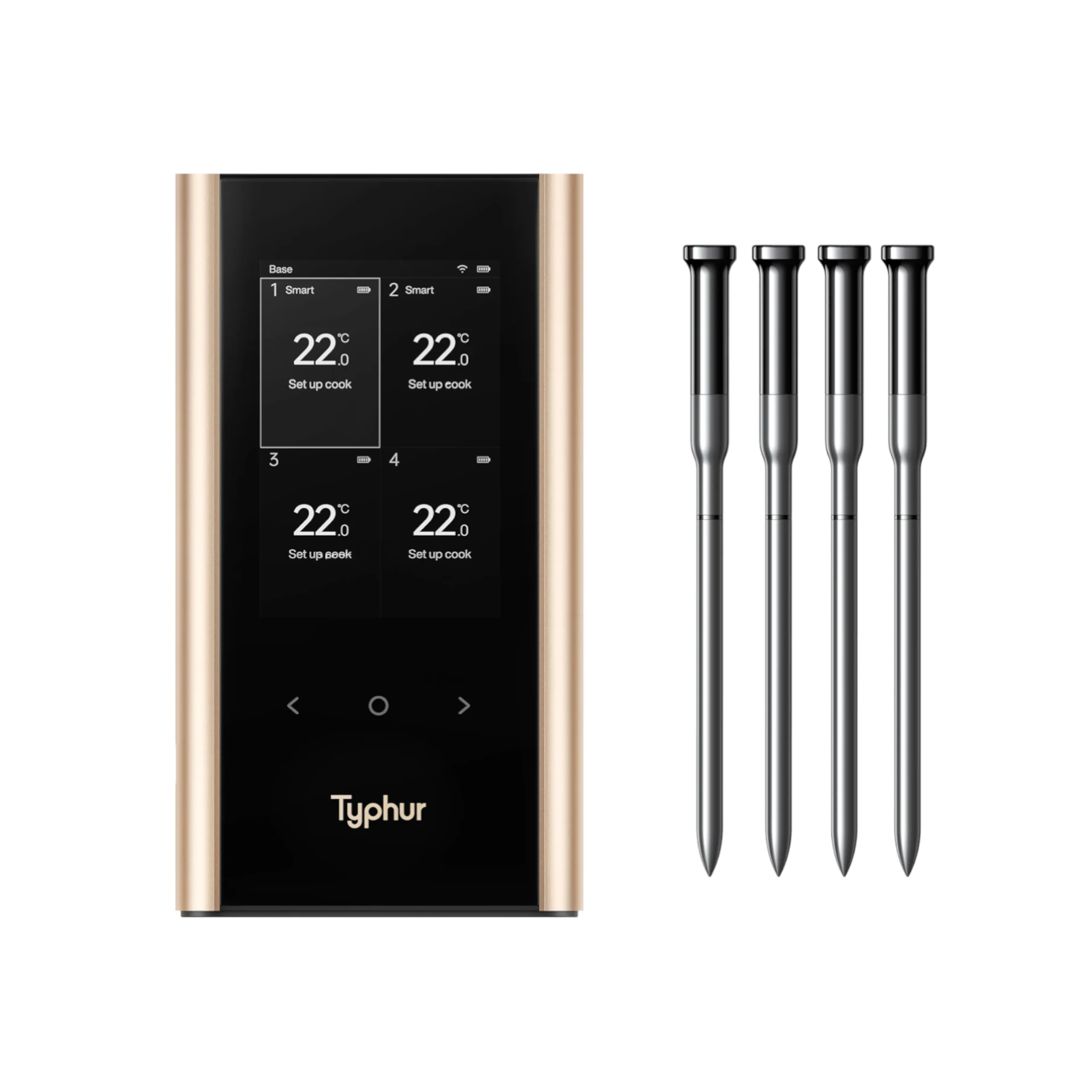 Bezprzewodowy inteligentny termometr Typhur Sync Gold Quad do grilla i mięs z WiFi i Bluetooth + 4 sondy Dynamic24 Bielsko-Biała